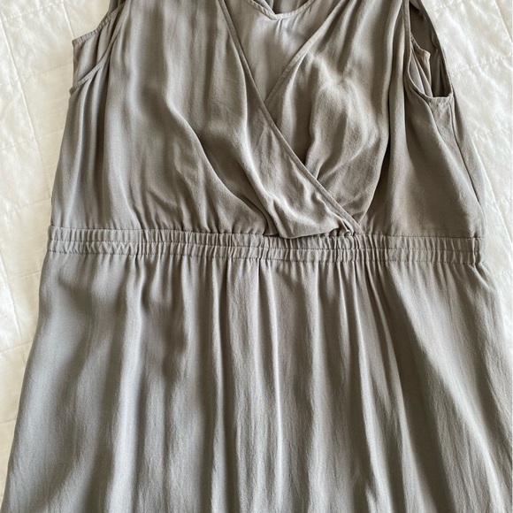 Eileen Fisher Grey Silk Sleeveless Dress Size XL - Picture 13 of 13